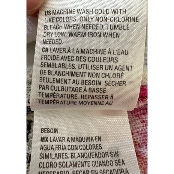 Charter Club Luxury Linen Blouse Women XL Floral Tassel V-Neck White Flutter Sle - Picture 6 of 8